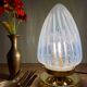 Vintage art deco globe table lamp in milky glass