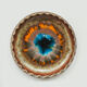 Vintage ceramic wall art bowl 'colorful fat lava'