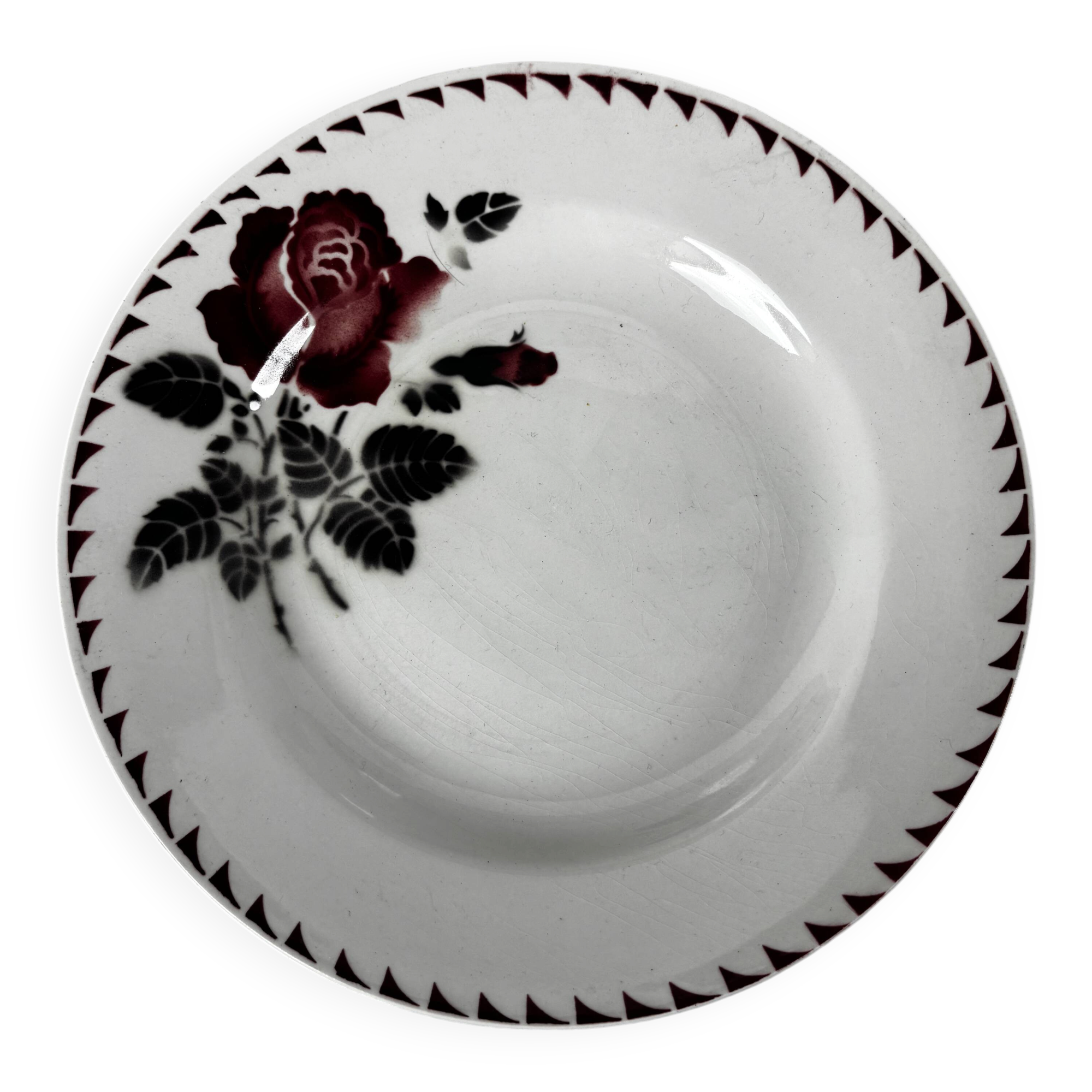 Lot de deux assiettes plates anciennes l’amandinoise Café Mars