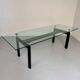 Le Corbusier Cassina LC6 vintage glass dining table