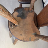 Table with its 4 brutalist chairs from the 1960s.