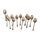 Box of 12 silver metal spoons