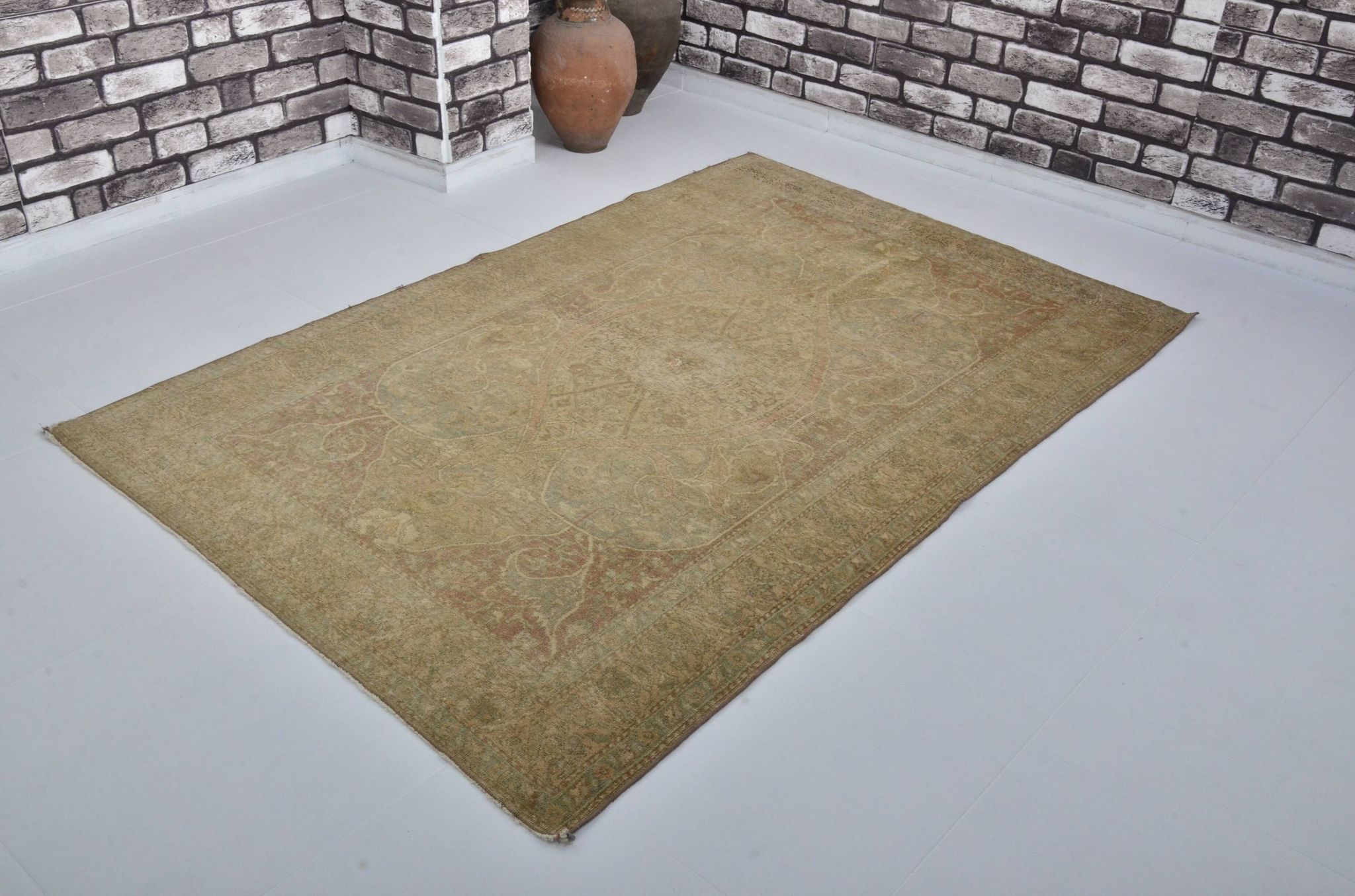 Tapis vintage Oushak antique sku 3097