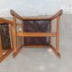 paire de chaises style scandinave, simili cuir noir