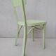 Old bistro chair green curved wood