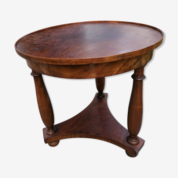 Table basse ronde noyer