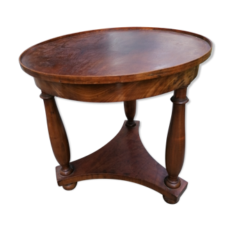 Coffee table round walnut