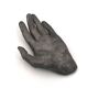 Cast iron silver-coloured catchall in the shape of a hand, 1970s sculpture.