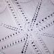 Knitted white cotton bedspread