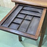 60s English flat desk in oak