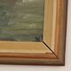 Huile sur toile originale européenne — Maison au bord du lac