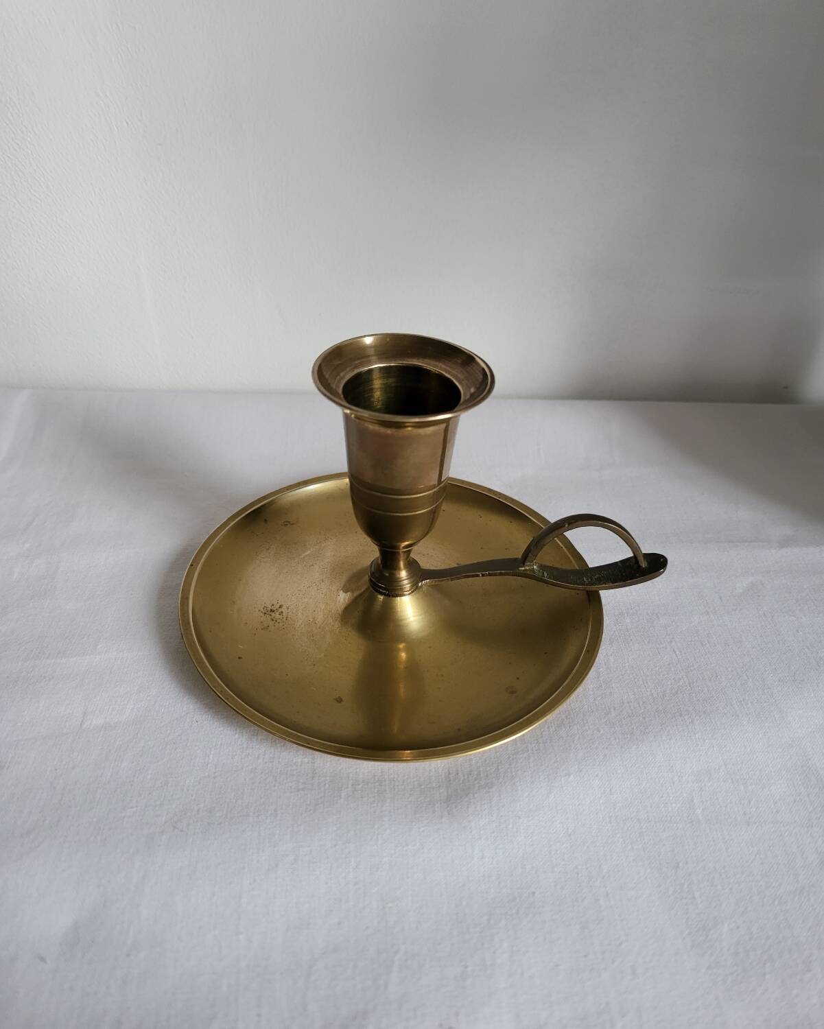 Brass hand candlestick