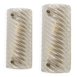 Pair of Smoked Twisted Sconces /cm H30