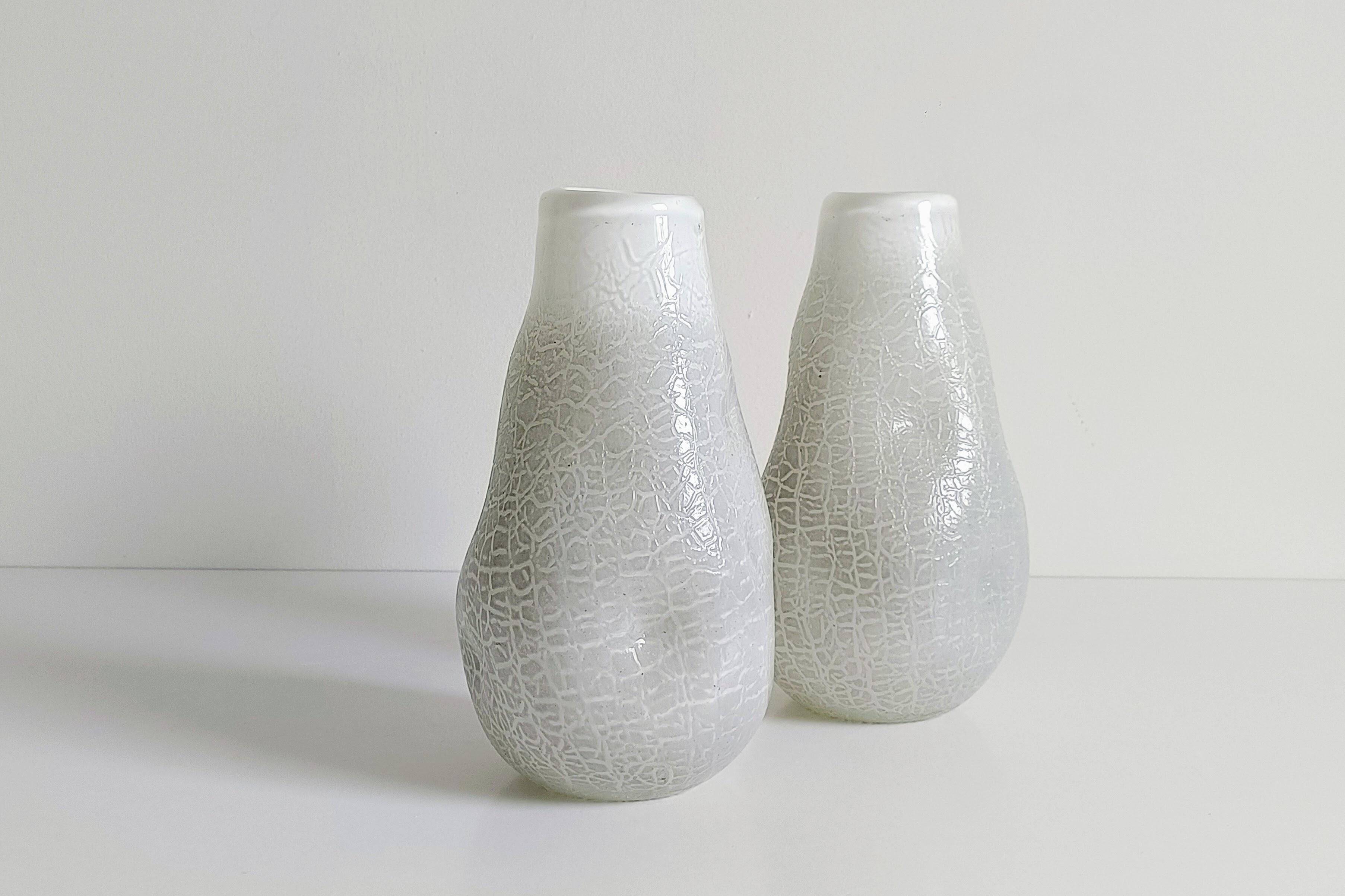 Brutalist Pair of Murano Art Glass Vases by Costantini, 1970s