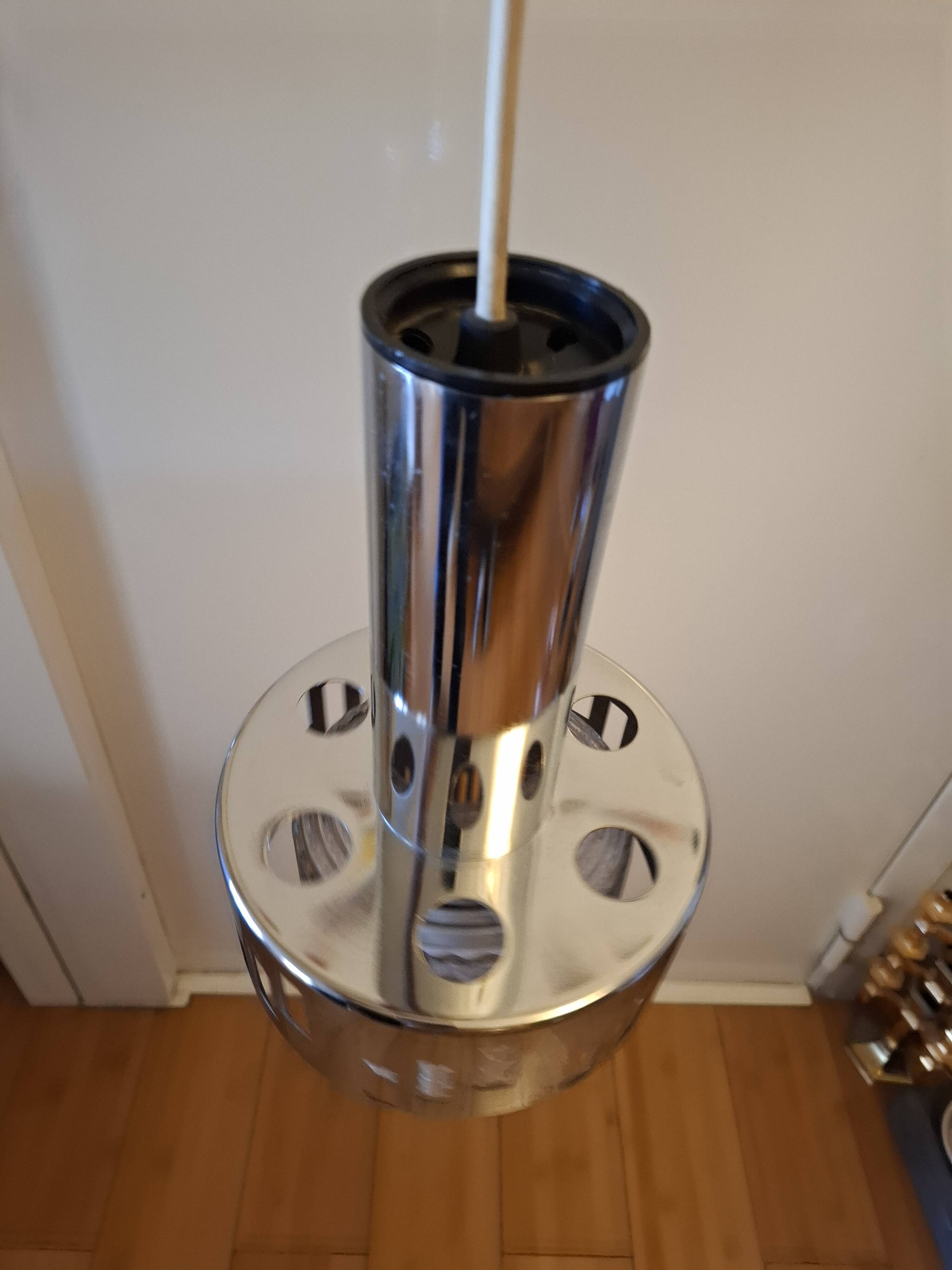 Suspension en metal chromé années 70'S RAAK