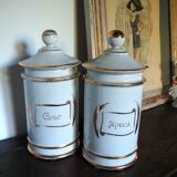Batch of apothecary pots nineteenth century