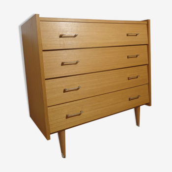 Chest of drawers vintage from the 60s in light wood