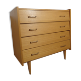 Chest of drawers vintage from the 60s in light wood