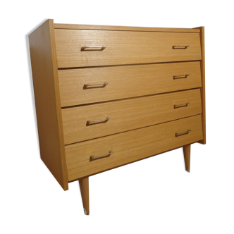 Chest of drawers vintage from the 60s in light wood