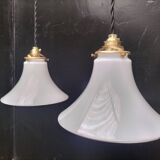 Opaline pendant lights