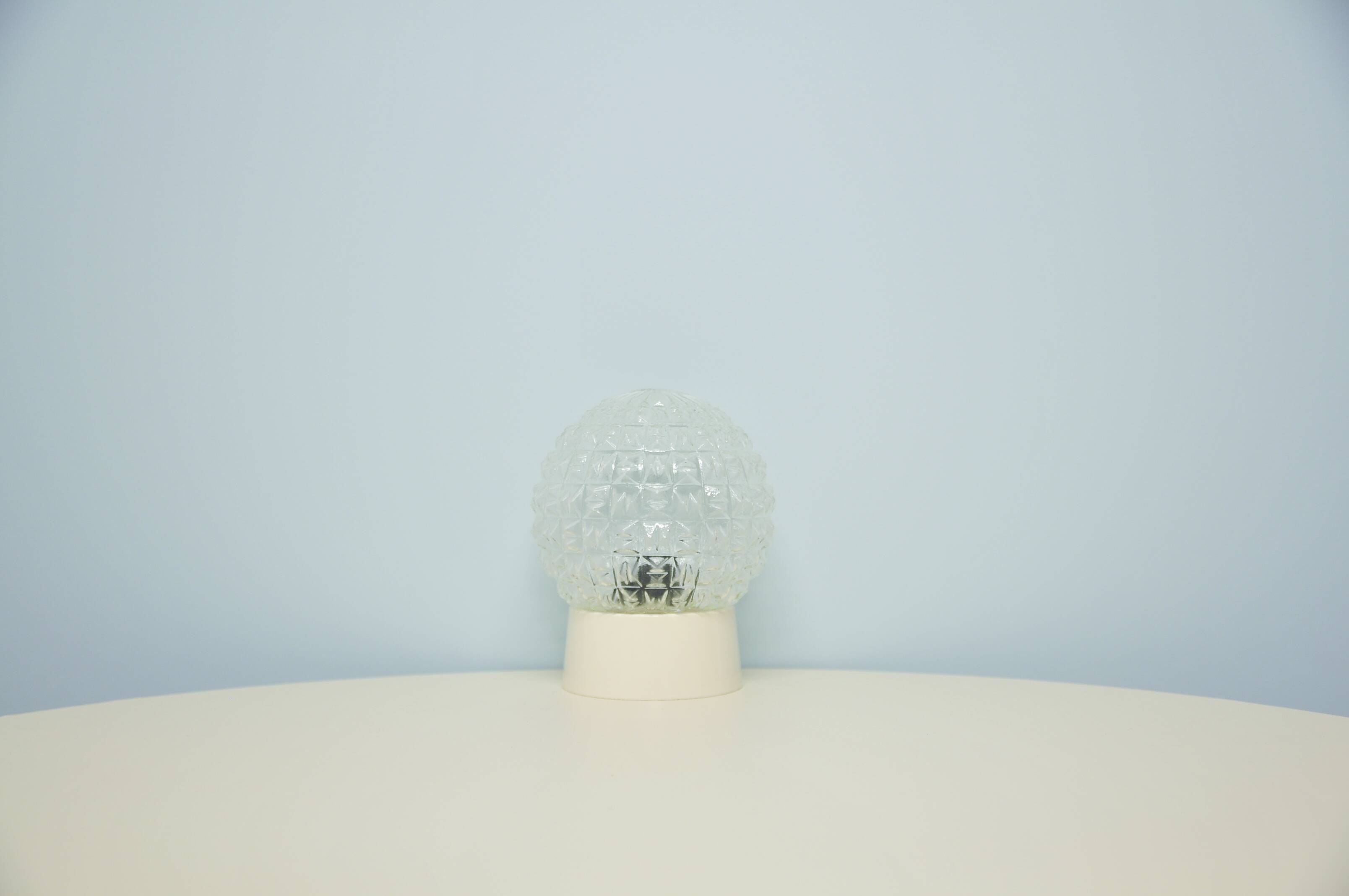 plafonnier rond en verre vintage