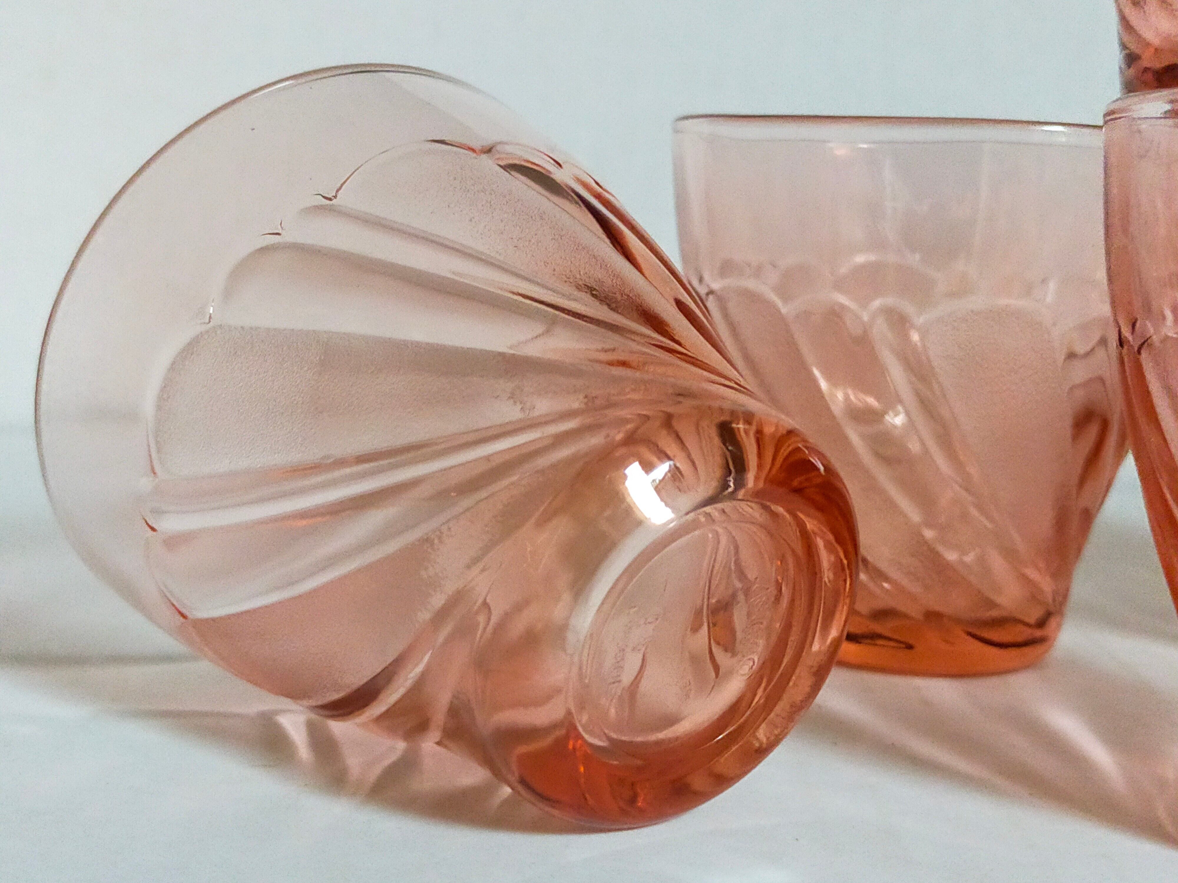 Nine Vereco glasses in Rise glass 80s