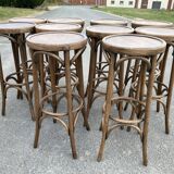 Set of 10 vintage bar stools