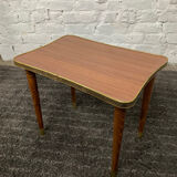 Vintage side table in Formica and teak 70s