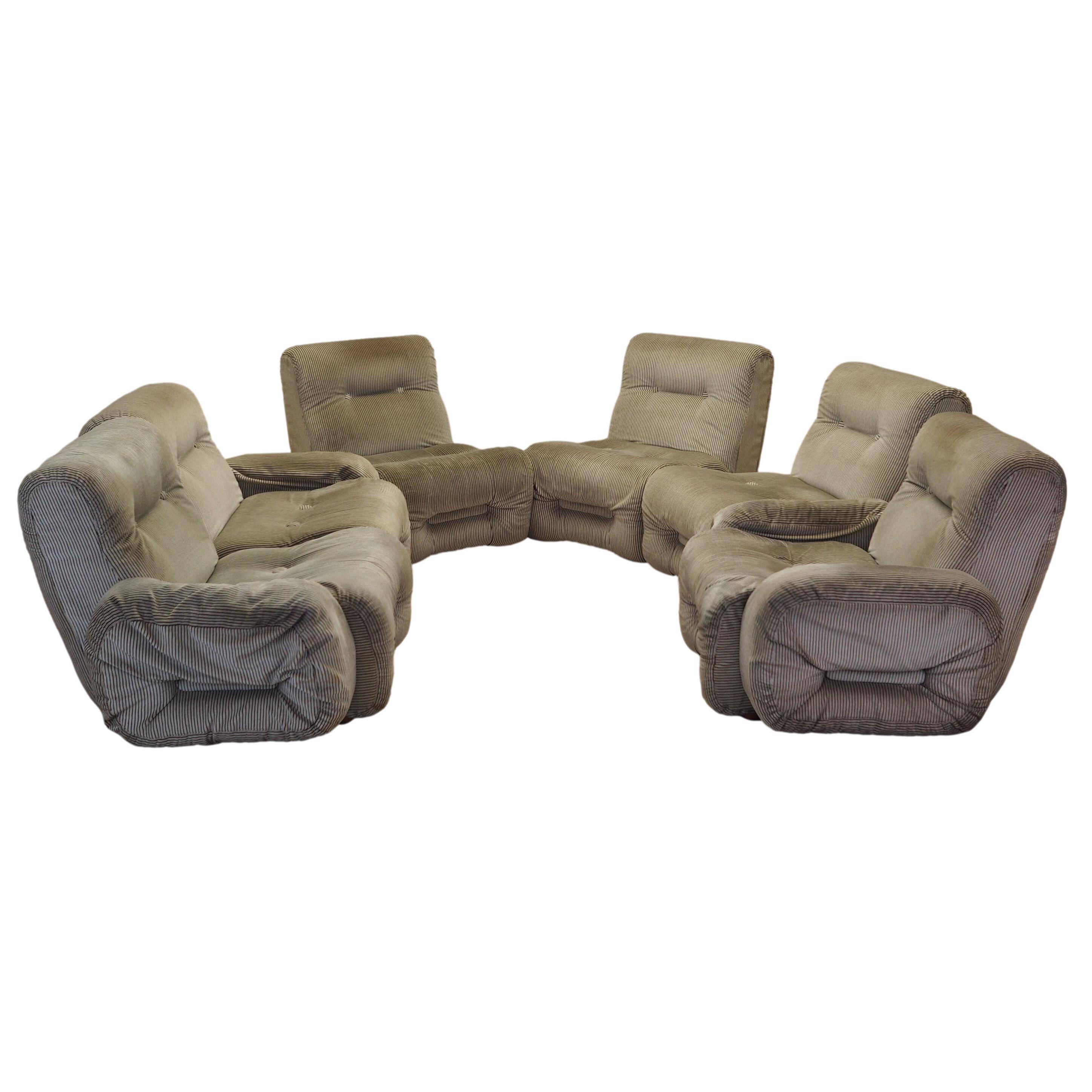 Modular sofa, Italian design, 1960s, production: Italy
