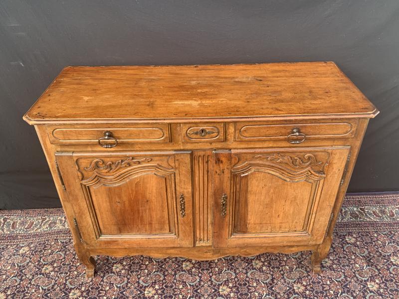 Two-door walnut buffet Louis XV period 19th century