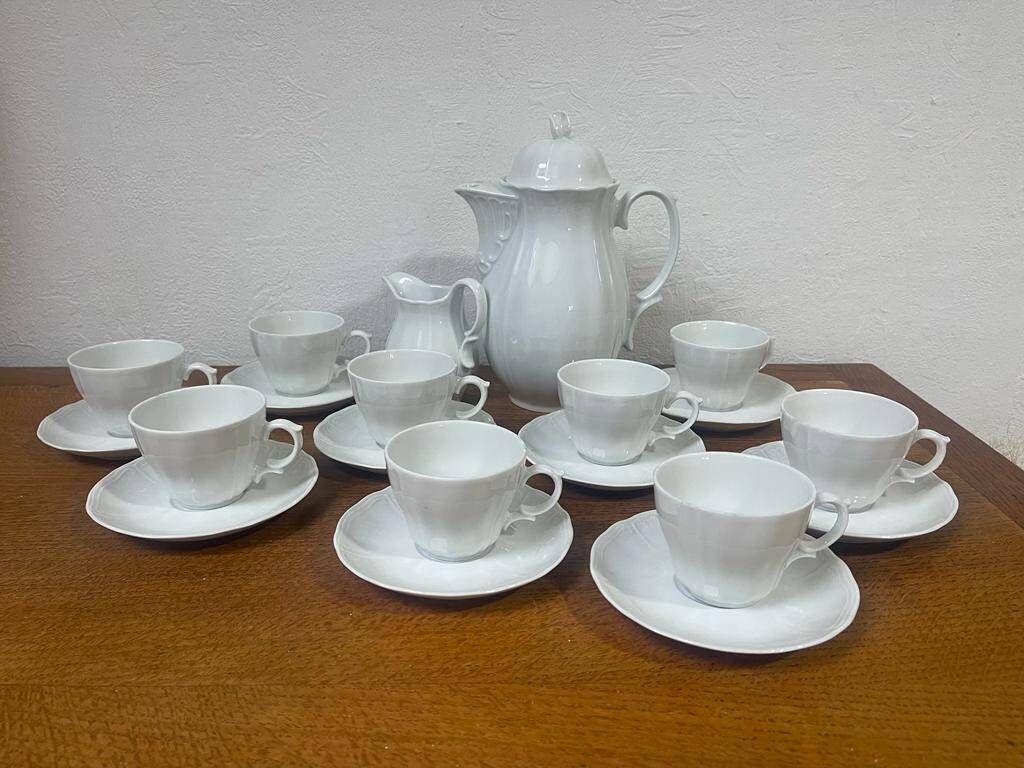 Antique porcelain coffee set Oscar Schaller & Co Bavaria Germany