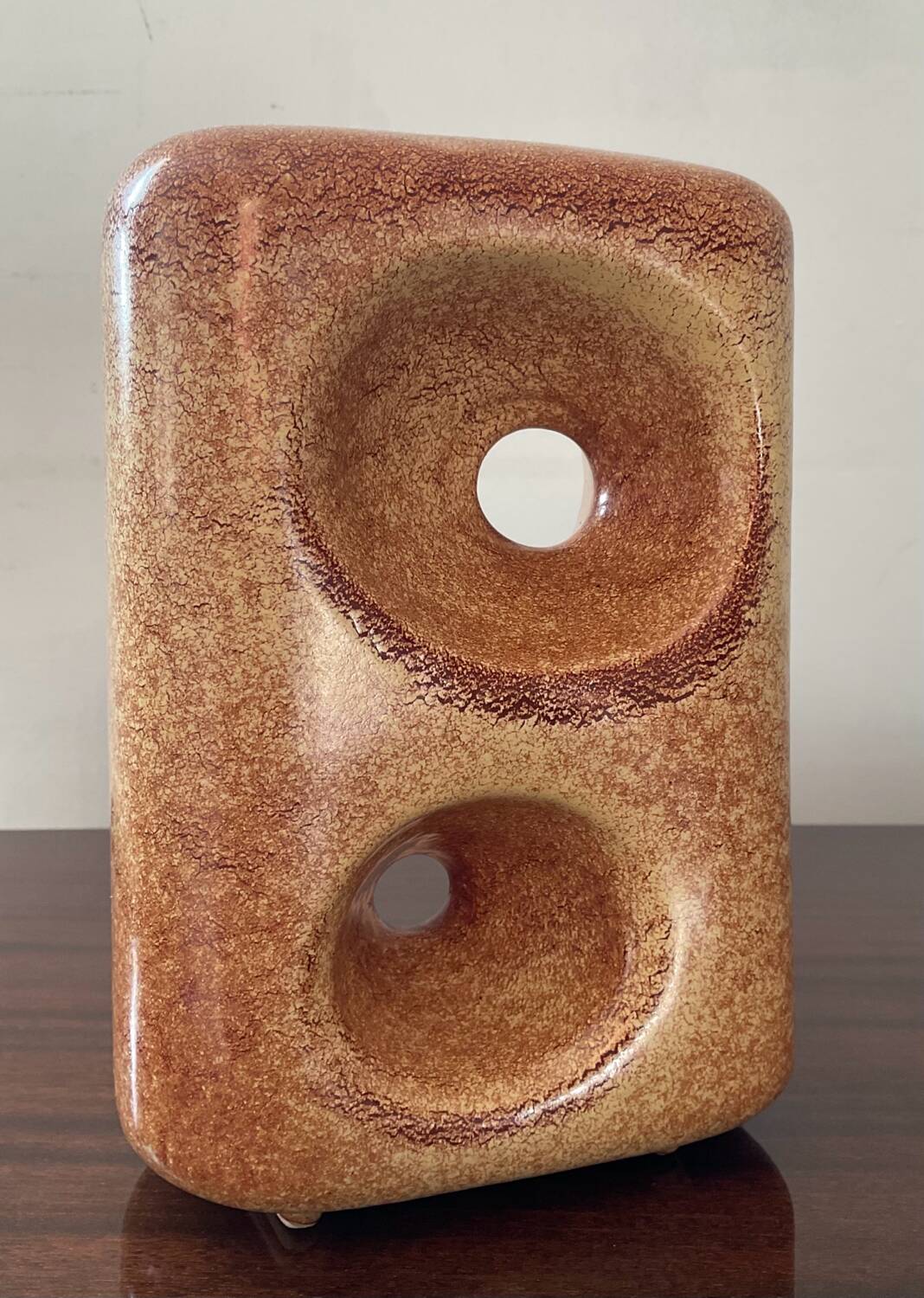 Bertoncello ceramic vase by Roberto Rigon N•910 from the 60s-70s