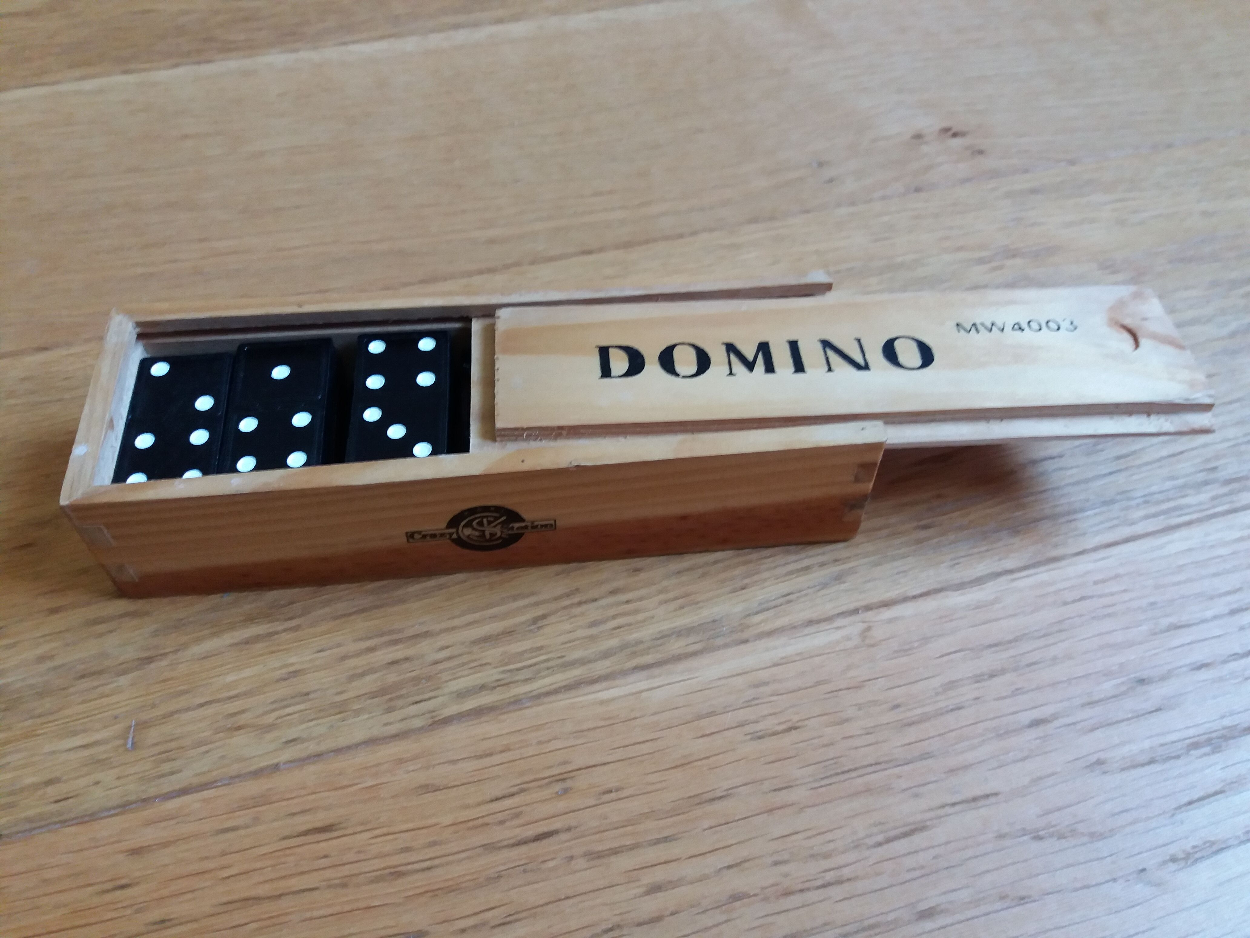 Wooden domino game