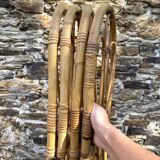 Vintage 4-sided rattan screen