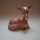 biche céramique porcelaine collection rose irisé bambi vintage décoration kitch 50 enfant bohème