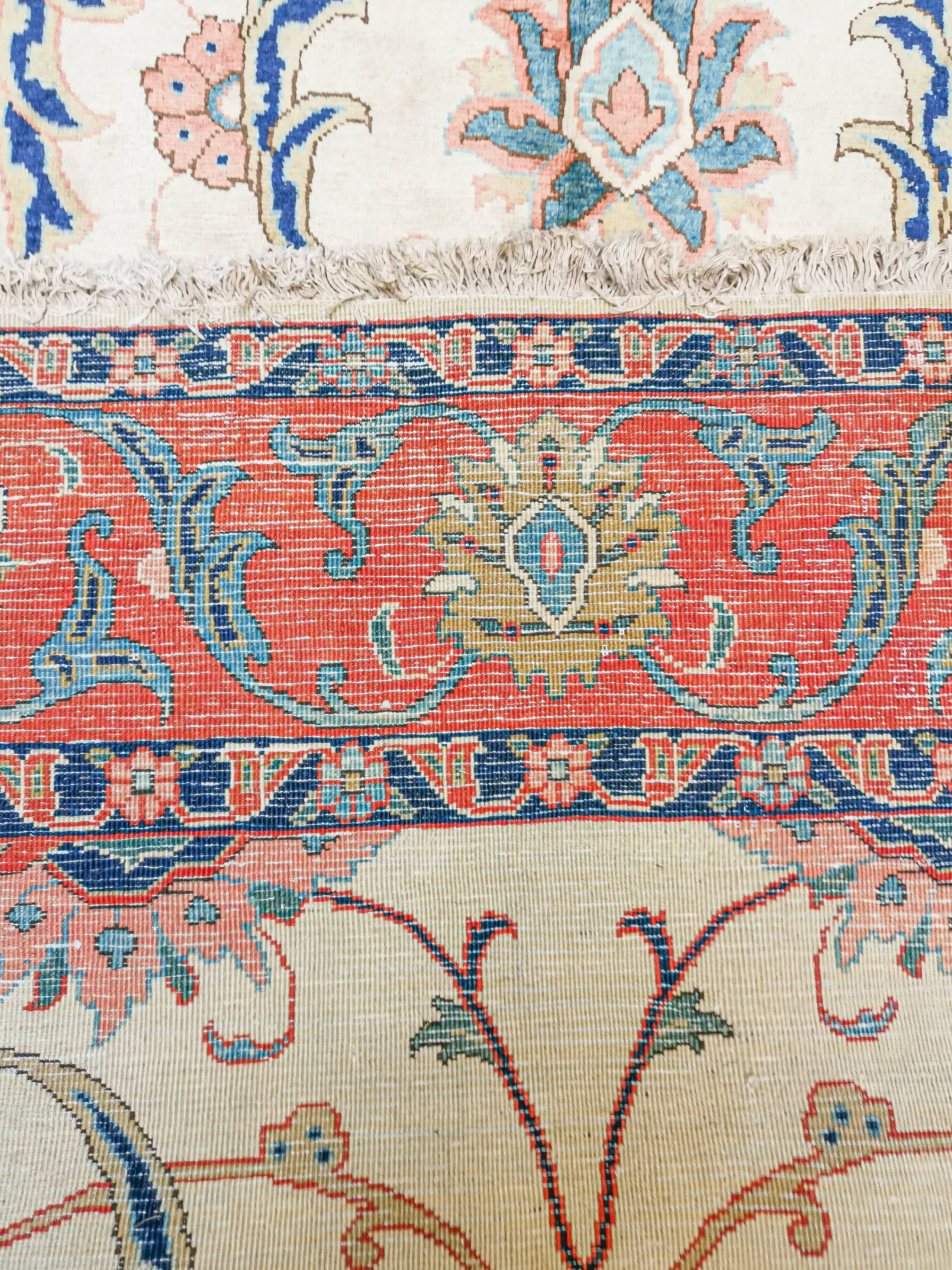 Heriz handmade Persian vintage oriental rug 240 x 195 cm