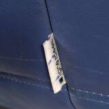 Canapé deux places Togo en cuir bleu de Michel Ducaroy pour Ligne Roset, France, années 1980