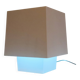 Grey metal cubic design lamp, coloured filters and Japanese signature.
