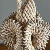 Lampe vintage en coquillages Cauris