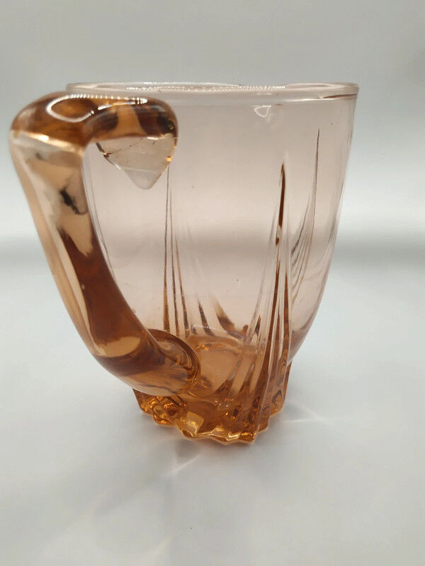 Vintage pink glass decanter