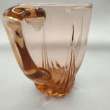 Vintage pink glass decanter