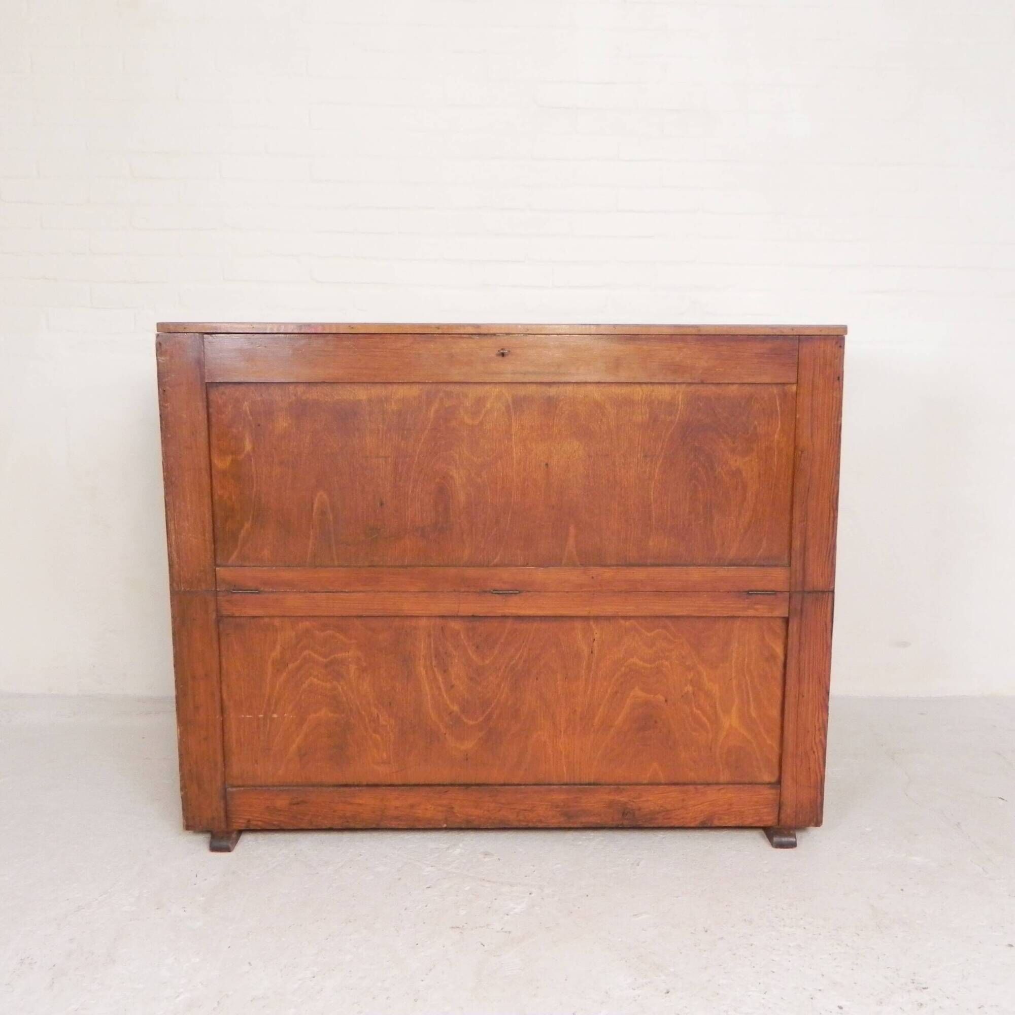 Pine school chart cabinet, architect's cabinet, map cabinet, 1930s