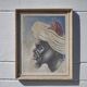 Painting signed Gaspard de Mouko, painting on canvas orientalist portrait 30's