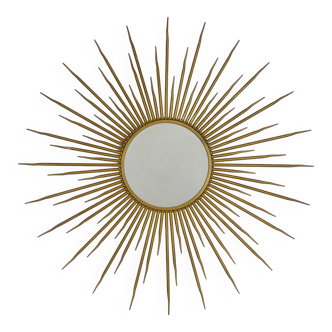 Ancien miroir soleil Chaty Vallauris années 60. 80 cm - 31,49 "