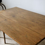 Patinated wooden dining table