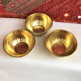 Set of 3 bowls in orient chiseled brass