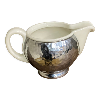 Ceramic/tinned milk jug.