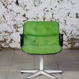 Green executive armchair by Charles Pollock for Knoll, 1960