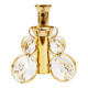 Palwa Gaetano Sciolari style porte-bougies en laiton et cristal, années 1970