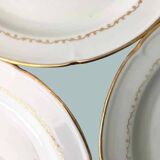Set of 6 flowered porcelain dinner plates.